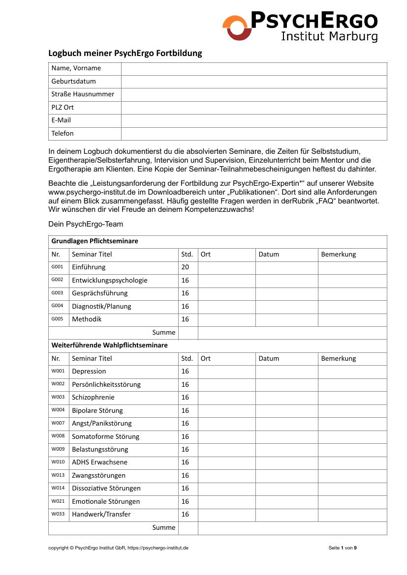 Vorschau: Logbuch